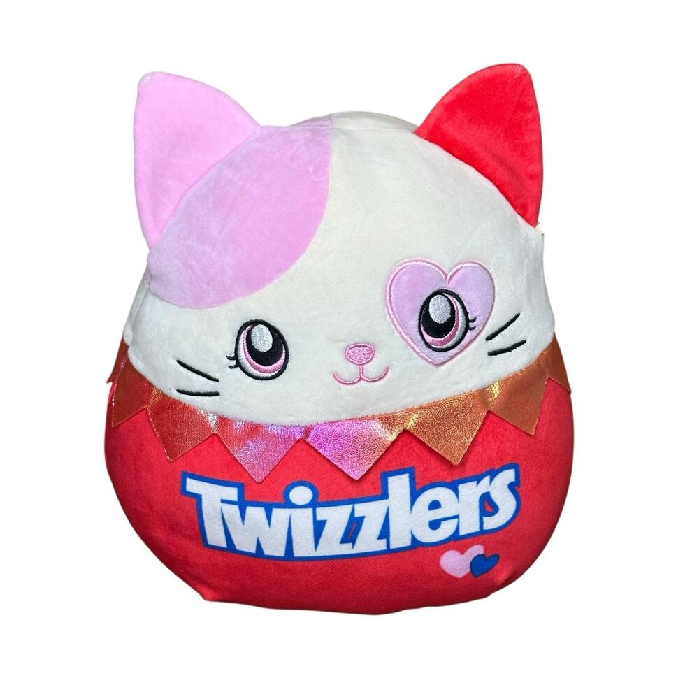 Squishmallow 12” Hersheys Scented‎ Karina Twizzlers Stuffed Cat Valentines 2022